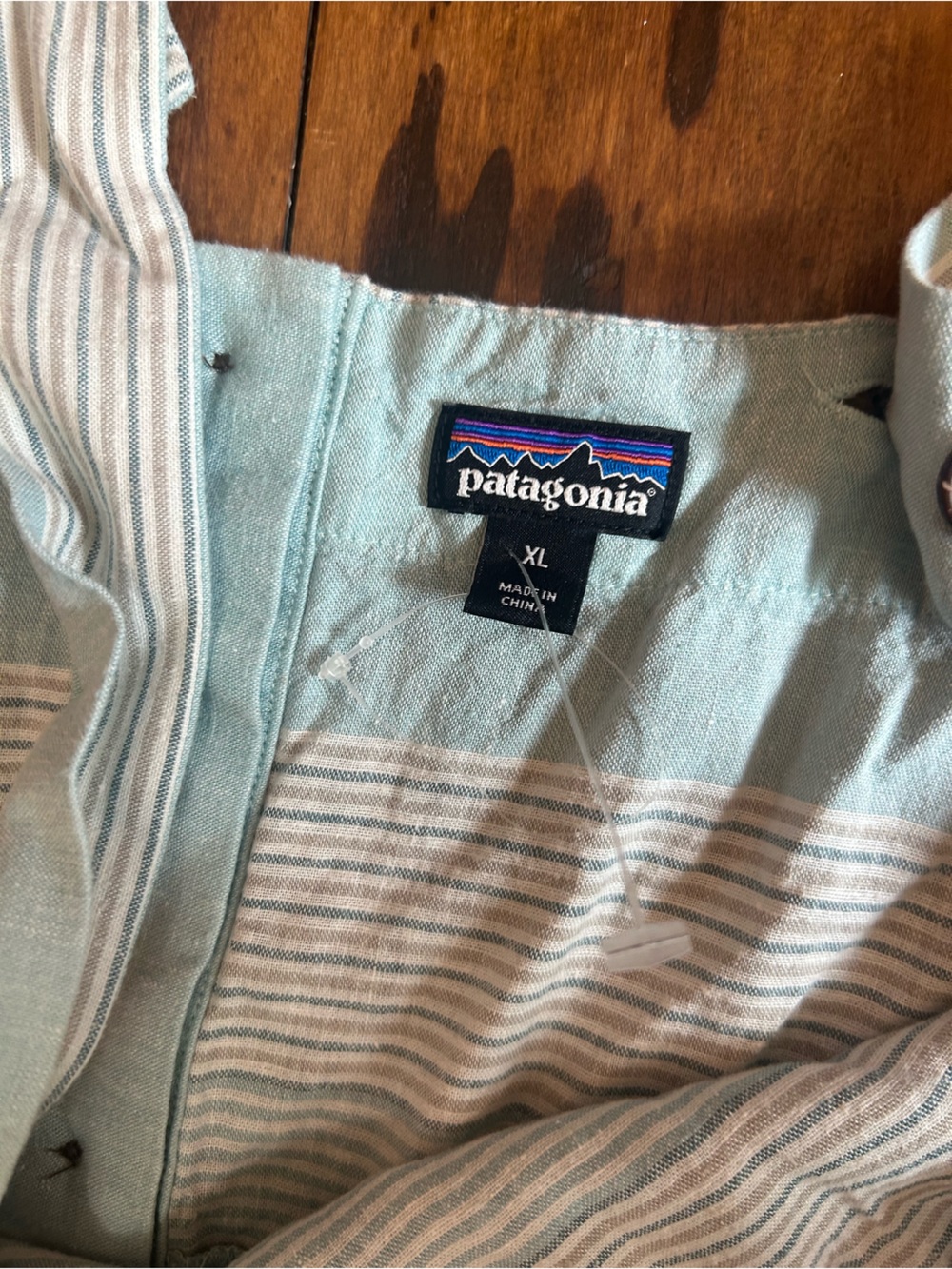 Patagonia Light Blue and White Striped Maxi Dress - Picture 2 of 3